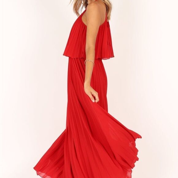Petal & Pup Gia Pleated Halterneck Maxi Dress XL NWT $109 - Picture 6 of 7
